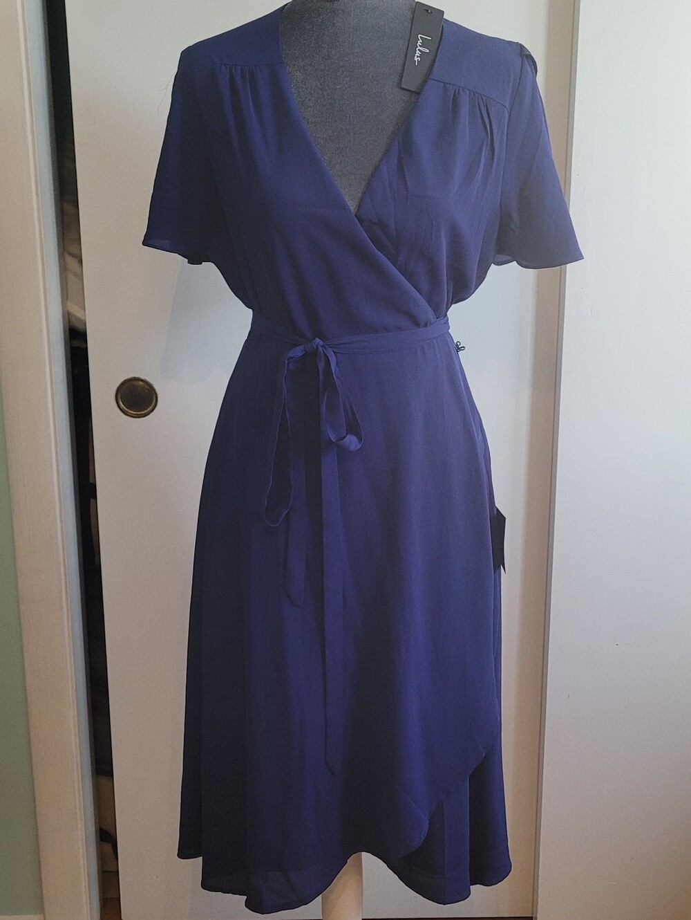 Lulu's royal blue wrap dress